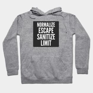 Secure Coding Normalise Escape Sanitise Limit Black Background Hoodie